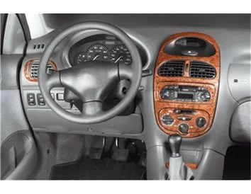 Peugeot 206 10.98-09.01 3D Interior Dashboard Trim Kit Dash Trim Dekor 8-Parts - 1 - Interior Dash Trim Kit
