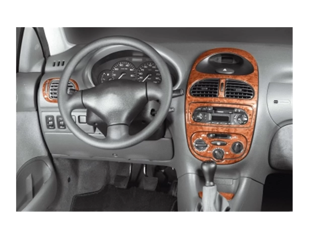 Peugeot 206 10.98-09.01 3D Interior Dashboard Trim Kit Dash Trim Dekor 8-Parts - 1 - Interior Dash Trim Kit