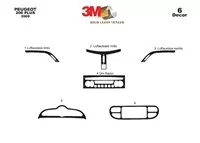 Peugeot 206 Plus 01.2009 3D Interior Dashboard Trim Kit Dash Trim Dekor 6-Parts - 2 - Interior Dash Trim Kit Peugeot 206 Plus 01.2009 3D Interior Dashboard Trim Kit Dash Trim Dekor 6-Parts - 2 - Interior Dash Trim Kit