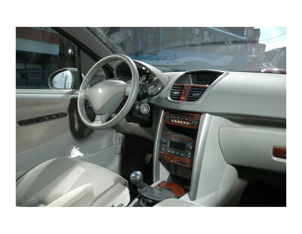 Peugeot 207 01.2007 3D Interior Dashboard Trim Kit Dash Trim Dekor 17-Parts - 1 - Interior Dash Trim Kit