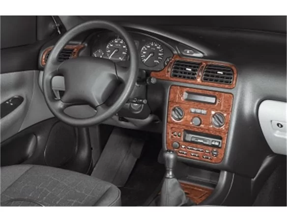 Peugeot 406 06.99-05.05 3D Interior Dashboard Trim Kit Dash Trim Dekor 13-Parts - 1 - Interior Dash Trim Kit
