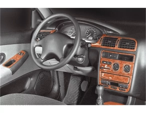 Peugeot 406 10.95-05.99 3D Interior Dashboard Trim Kit Dash Trim Dekor 21-Parts - 1 - Interior Dash Trim Kit