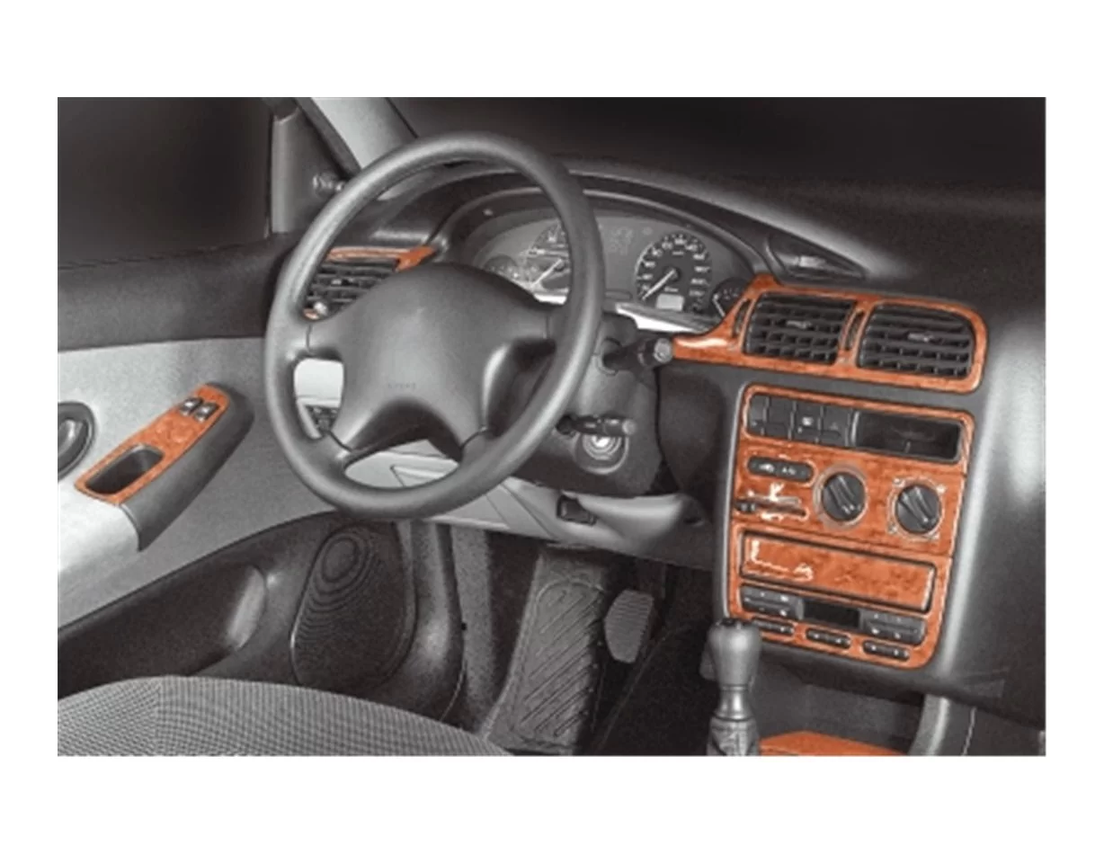 Peugeot 406 10.95-05.99 3D Interior Dashboard Trim Kit Dash Trim Dekor 21-Parts - 1 - Interior Dash Trim Kit