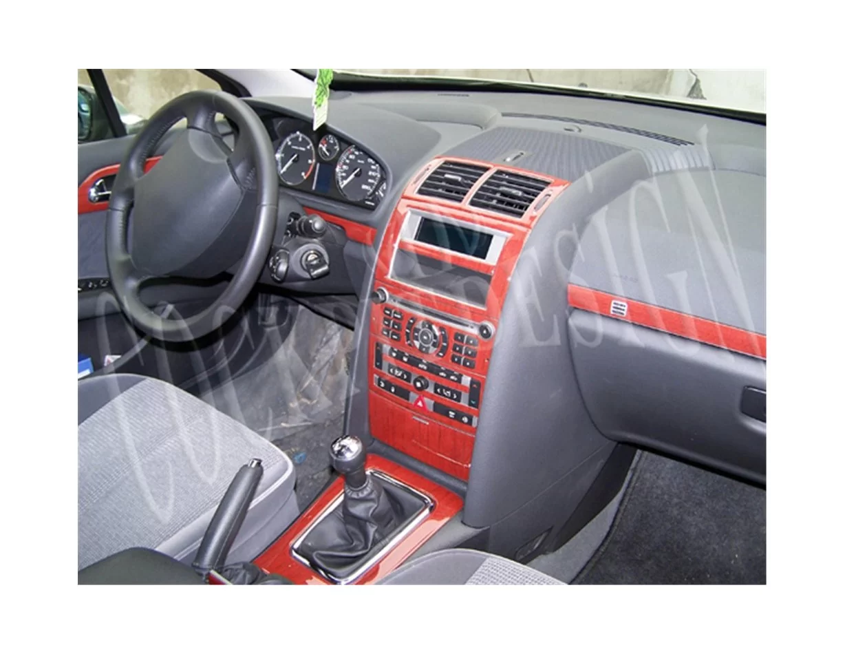 Peugeot 407 06.05-12.10 3D Interior Dashboard Trim Kit Dash Trim Dekor 11-Parts - 1 - Interior Dash Trim Kit