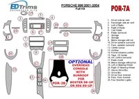 Porsche 996 2002-2004 Full Set Interior BD Dash Trim Kit - 1 - Interior Dash Trim Kit Porsche 996 2002-2004 Full Set Interior BD Dash Trim Kit - 1 - Interior Dash Trim Kit