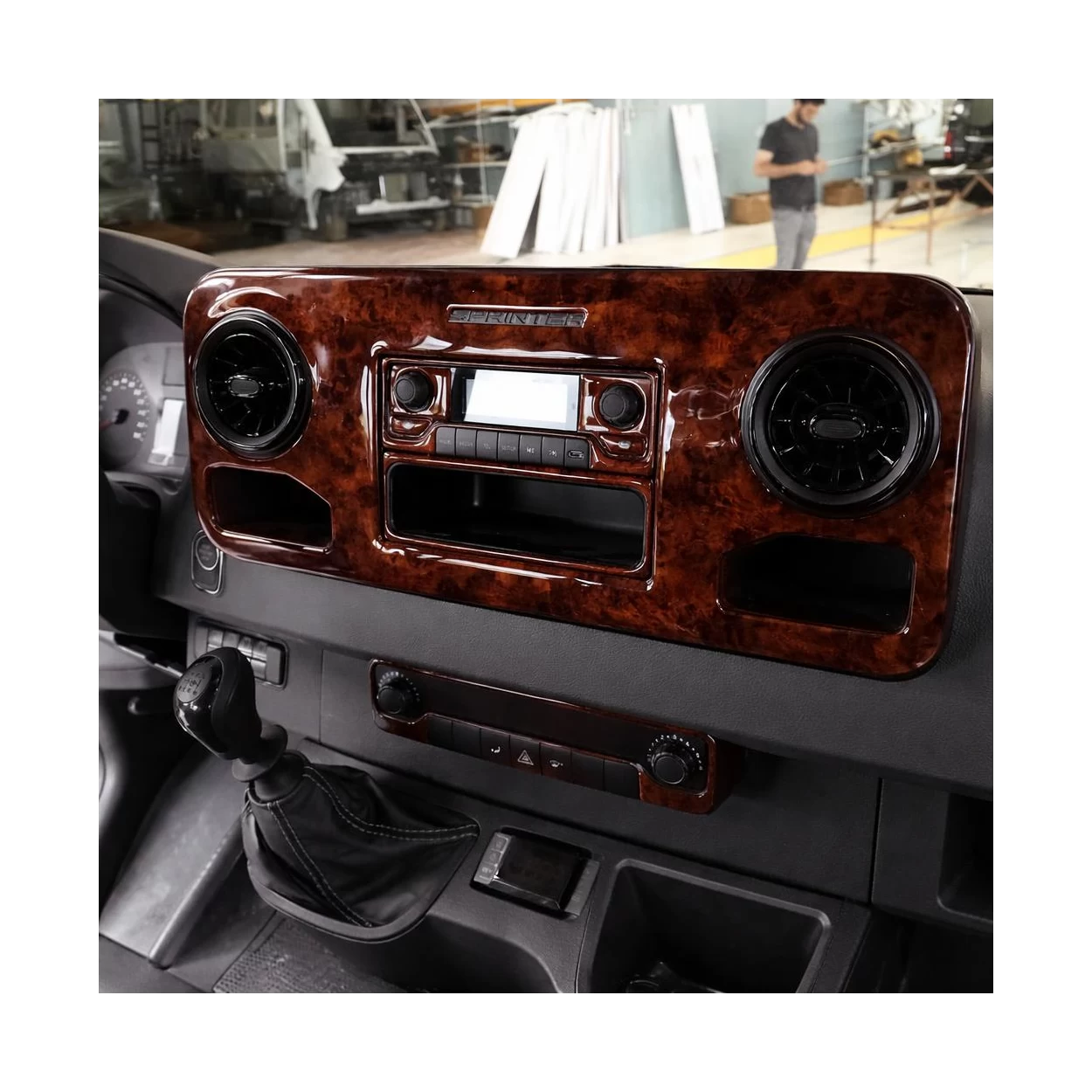 Mercedes Sprinter W907 2018 3D Interior Dashboard Trim Kit Dash Trim Dekor 47-Parts