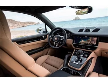 Porsche Cayenne 2018 9Y0 / 9Y3 3D Interior Dashboard Trim Kit Dash Trim Dekor 17-Parts - 1 - Interior Dash Trim Kit