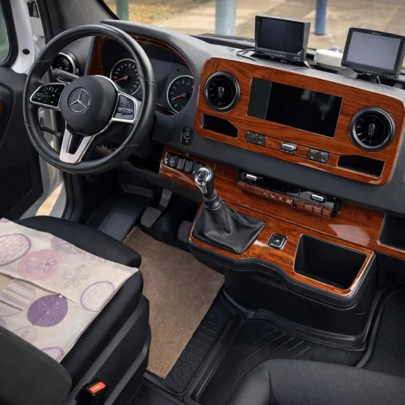 Mercedes Sprinter W907 2018 3D Interior Dashboard Trim Kit Dash Trim Dekor 50-Parts