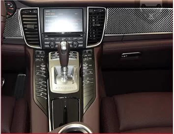 Porsche Panamera 2009-2015 3D Interior Dashboard Trim Kit Dash Trim Dekor 22-Parts - 7 - Interior Dash Trim Kit