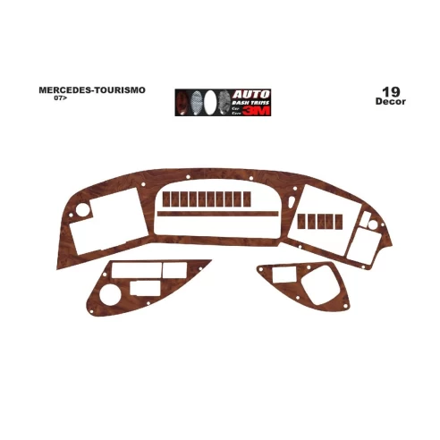 Mercedes Tourismo 04.07-12.10 3D Interior Dashboard Trim Kit Dash Trim Dekor 19-Parts