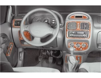 Renault Clio 06.98-05.01 3D Interior Dashboard Trim Kit Dash Trim Dekor 18-Parts - 1 - Interior Dash Trim Kit