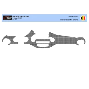 Mercedes V-Klasse W447 01.2015 3D Interior Dashboard Trim Kit Dash Trim Dekor 2-Parts