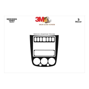 Mercedes Vaneo W414 10.01-09.06 3D Interior Dashboard Trim Kit Dash Trim Dekor 3-Parts 2