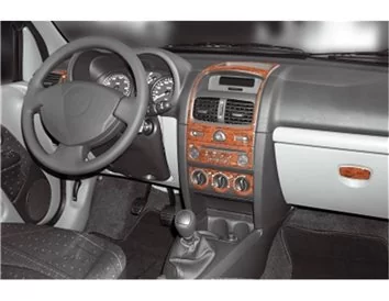 Renault Clio Symbol 10.2008 3D Interior Dashboard Trim Kit Dash Trim Dekor 11-Parts - 1 - Interior Dash Trim Kit