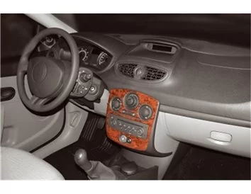 Renault Clio-3 09.05-08.12 3D Interior Dashboard Trim Kit Dash Trim Dekor 9-Parts - 1 - Interior Dash Trim Kit
