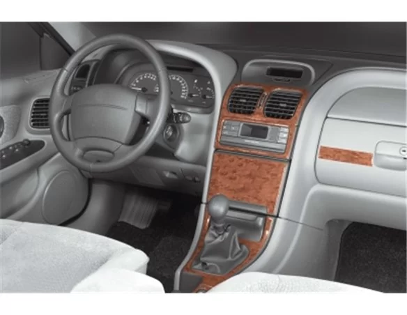 Renault Laguna 07.98-01.01 3D Interior Dashboard Trim Kit Dash Trim Dekor 15-Parts - 1 - Interior Dash Trim Kit