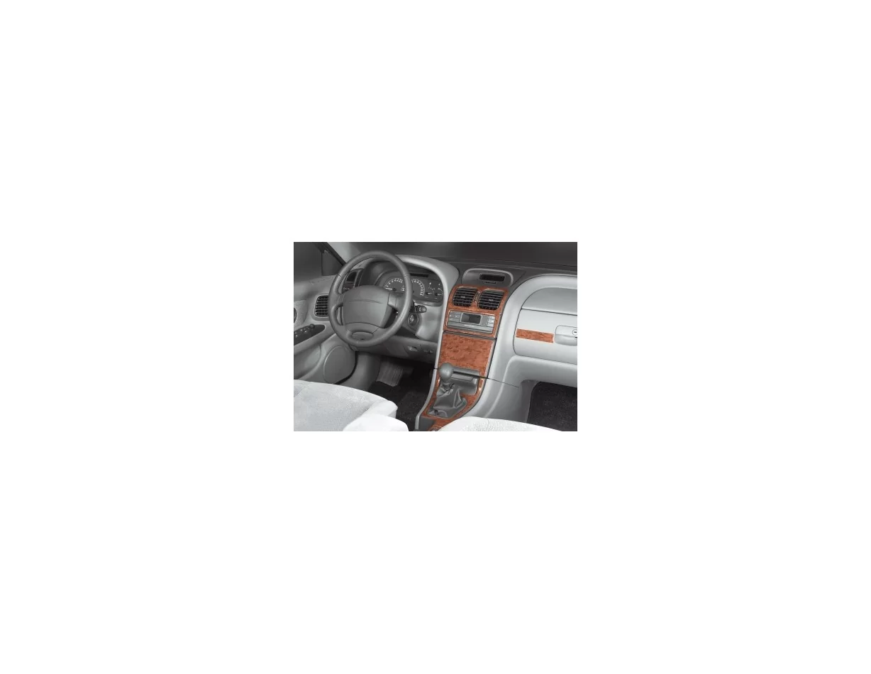 Renault Laguna 07.98-01.01 3D Interior Dashboard Trim Kit Dash Trim Dekor 15-Parts - 1 - Interior Dash Trim Kit