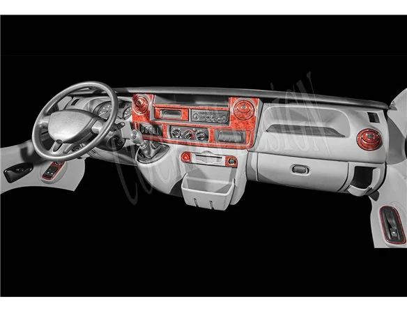 Renault Master 01.04-12.09 3D Interior Dashboard Trim Kit Dash Trim Dekor 28-Parts - 1 - Interior Dash Trim Kit