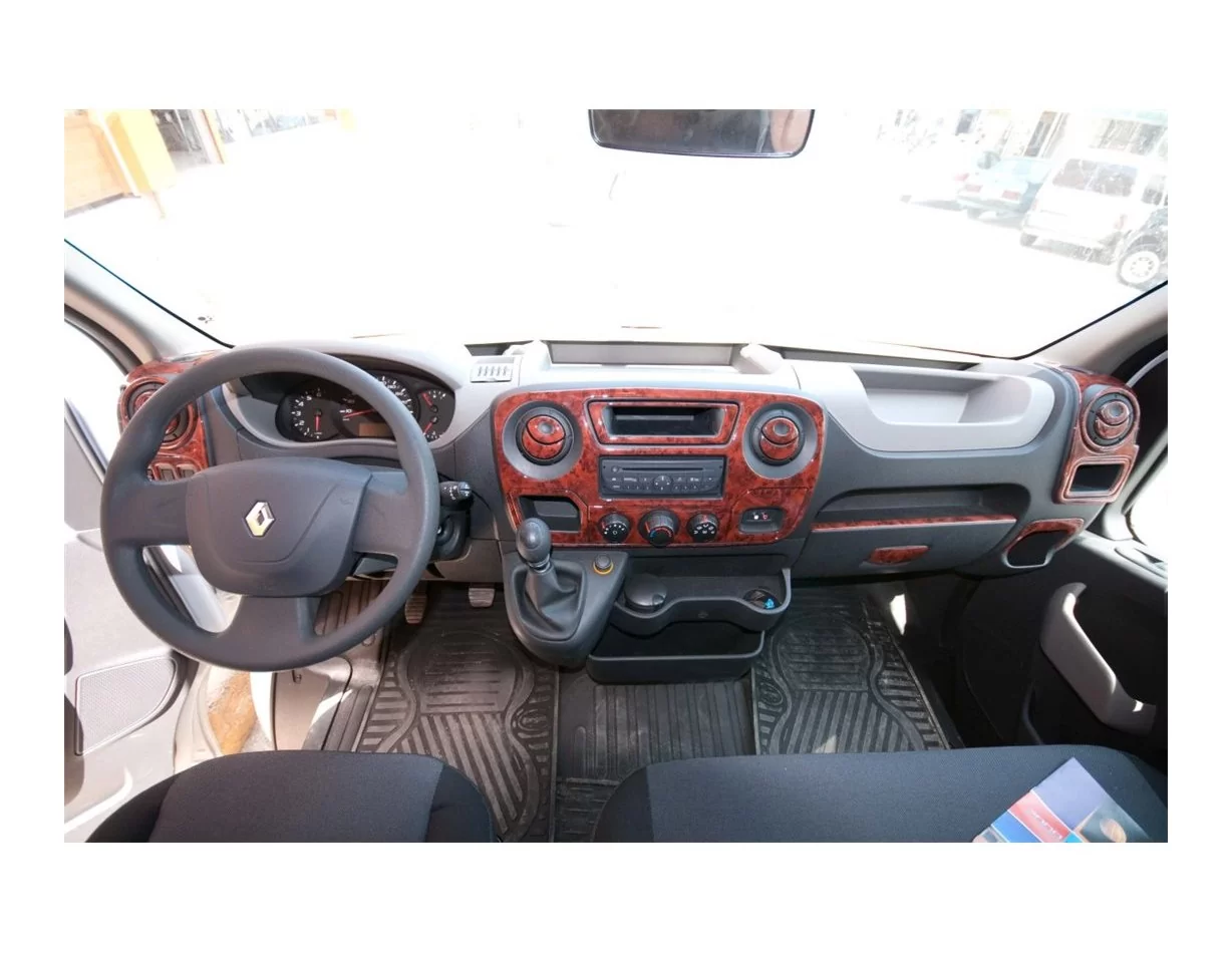 Renault Master-Nissan Interstar 01.2010 3D Interior Dashboard Trim Kit Dash Trim Dekor 23-Parts - 1 - Interior Dash Trim Kit