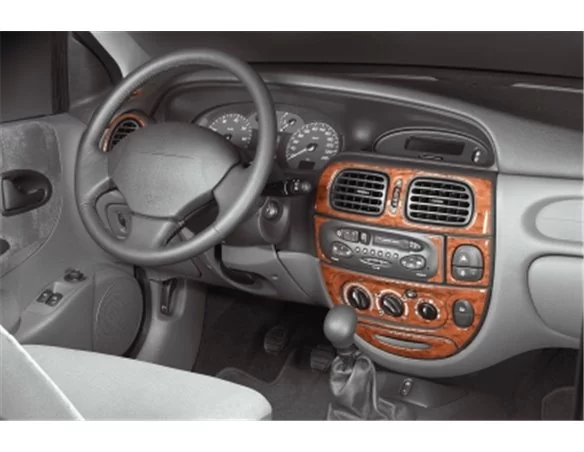 Renault Megane 01.96-02 99 3D Interior Dashboard Trim Kit Dash Trim Dekor 13-Parts - 1 - Interior Dash Trim Kit