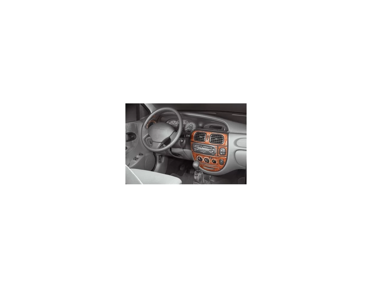 Renault Megane 01.96-02 99 3D Interior Dashboard Trim Kit Dash Trim Dekor 13-Parts - 1 - Interior Dash Trim Kit
