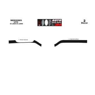 Mercedes Vito W639 2003-2006 3D Interior Dashboard Trim Kit Dash Trim Dekor 2-Parts 2