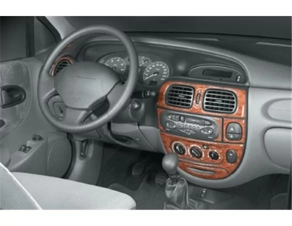 Renault Megane 03.99-02.03 3D Interior Dashboard Trim Kit Dash Trim Dekor 17-Parts - 1 - Interior Dash Trim Kit