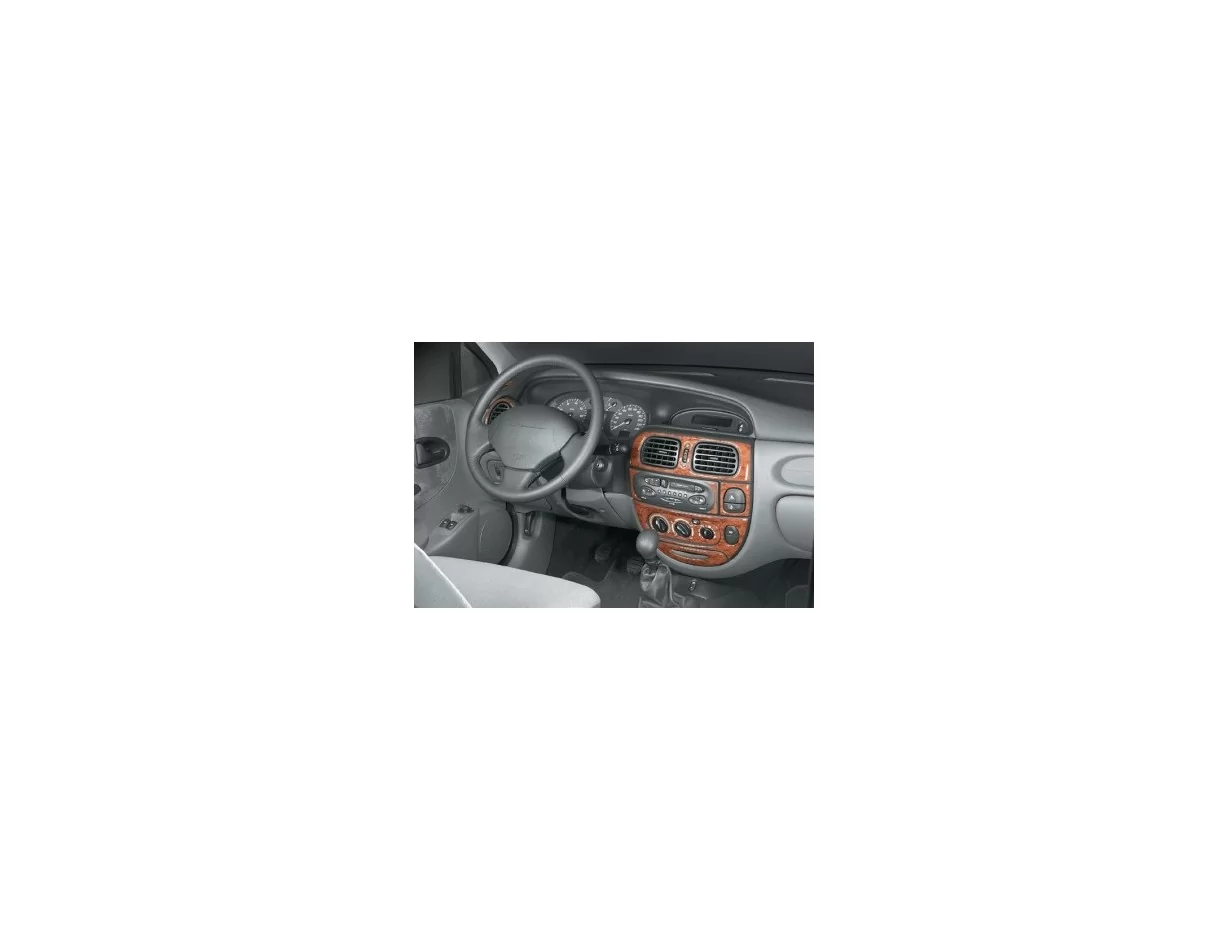 Renault Megane 03.99-02.03 3D Interior Dashboard Trim Kit Dash Trim Dekor 17-Parts - 1 - Interior Dash Trim Kit