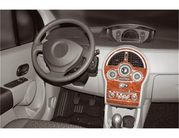 Renault Modus 08.2004 3D Interior Dashboard Trim Kit Dash Trim Dekor 4-Parts - 1 - Interior Dash Trim Kit