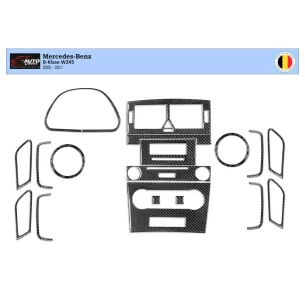 Mercedes W245 B-Class 2005 – 2011 3D Interior Dashboard Trim Kit Dash Trim Dekor 18-Parts 2