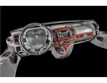 Renault Trafic-Nissan Primastar 01.07-12.10 3D Interior Dashboard Trim Kit Dash Trim Dekor 17-Parts - 1 - Interior Dash Trim Kit