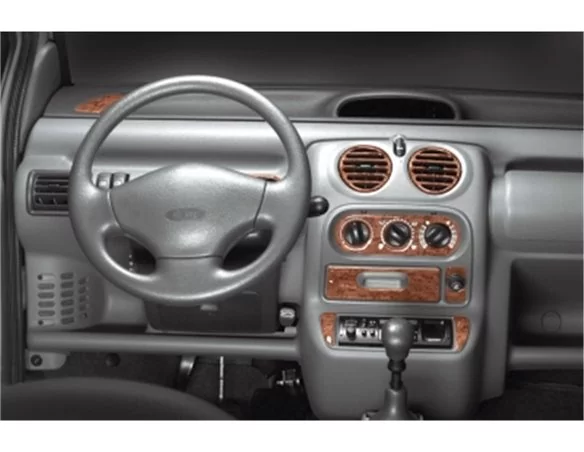 Renault Twingo 09.98-07.04 3D Interior Dashboard Trim Kit Dash Trim Dekor 12-Parts - 1 - Interior Dash Trim Kit