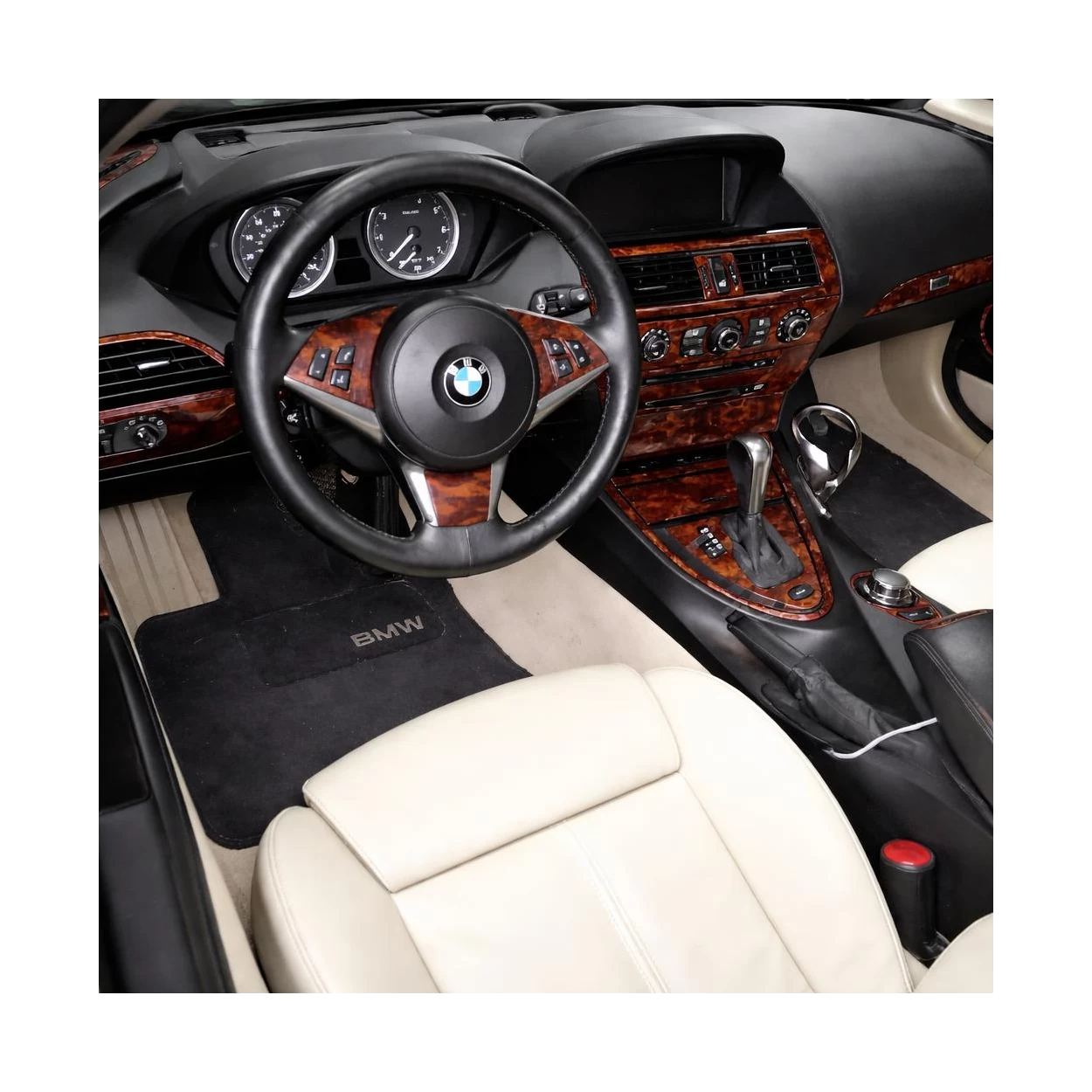 BMW 6-Series E 63 2008-2010 3D Interior Dashboard Trim Kit Dash Trim Dekor 34-Parts