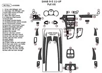 Saab 9-5 2011-2018 Full Set Interior Dash Trim Kit-50-Parts - 1 - Interior Dash Trim Kit Saab 9-5 2011-2018 Full Set Interior Dash Trim Kit-50-Parts - 1 - Interior Dash Trim Kit
