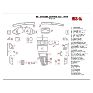Mitsubishi 3000GT 1991-1998 Full Set Interior BD Dash Trim Kit