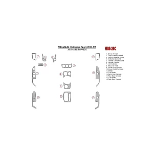 Mitsubishi ASX 2011-UP additional kit fits OEM Interior BD Dash Trim Kit