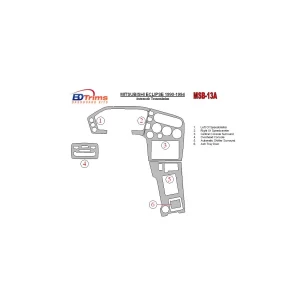 Mitsubishi Eclipse 1990-1994 Automatic Gear Interior BD Dash Trim Kit