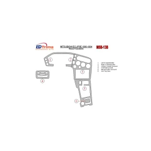 Mitsubishi Eclipse 1990-1994 Manual Gear Box Interior BD Dash Trim Kit