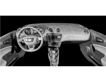Seat Ibiza – Cordoba 01.2010 3D Interior Dashboard Trim Kit Dash Trim Dekor 25-Parts - 1 - Interior Dash Trim Kit