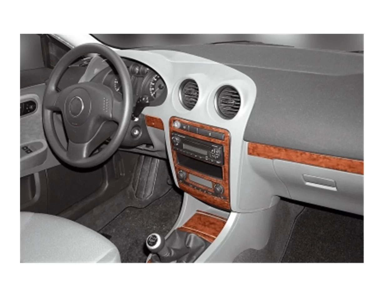 Seat Ibiza-Cordoba 04.02-12.07 3D Interior Dashboard Trim Kit Dash Trim Dekor 14-Parts - 1 - Interior Dash Trim Kit