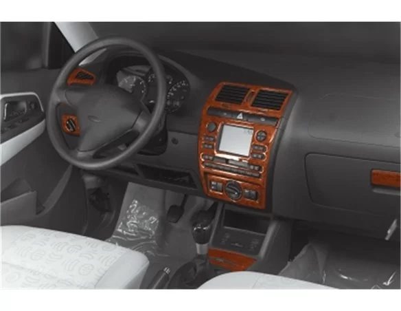 Seat Ibiza-Cordoba 08.99-03.02 3D Interior Dashboard Trim Kit Dash Trim Dekor 9-Parts - 1 - Interior Dash Trim Kit