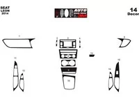 Seat Leon 01.2014 3D Interior Dashboard Trim Kit Dash Trim Dekor 14-Parts - 2 - Interior Dash Trim Kit Seat Leon 01.2014 3D Interior Dashboard Trim Kit Dash Trim Dekor 14-Parts - 2 - Interior Dash Trim Kit