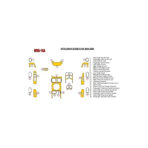 Mitsubishi Endeavor 2004-2006 Full Set Interior BD Dash Trim Kit