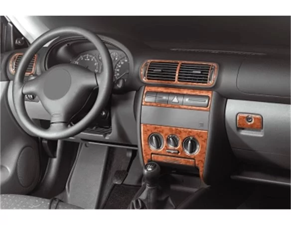 Seat Toledo-Leon 1M 01.99-03.04 3D Interior Dashboard Trim Kit Dash Trim Dekor 15-Parts - 1 - Interior Dash Trim Kit