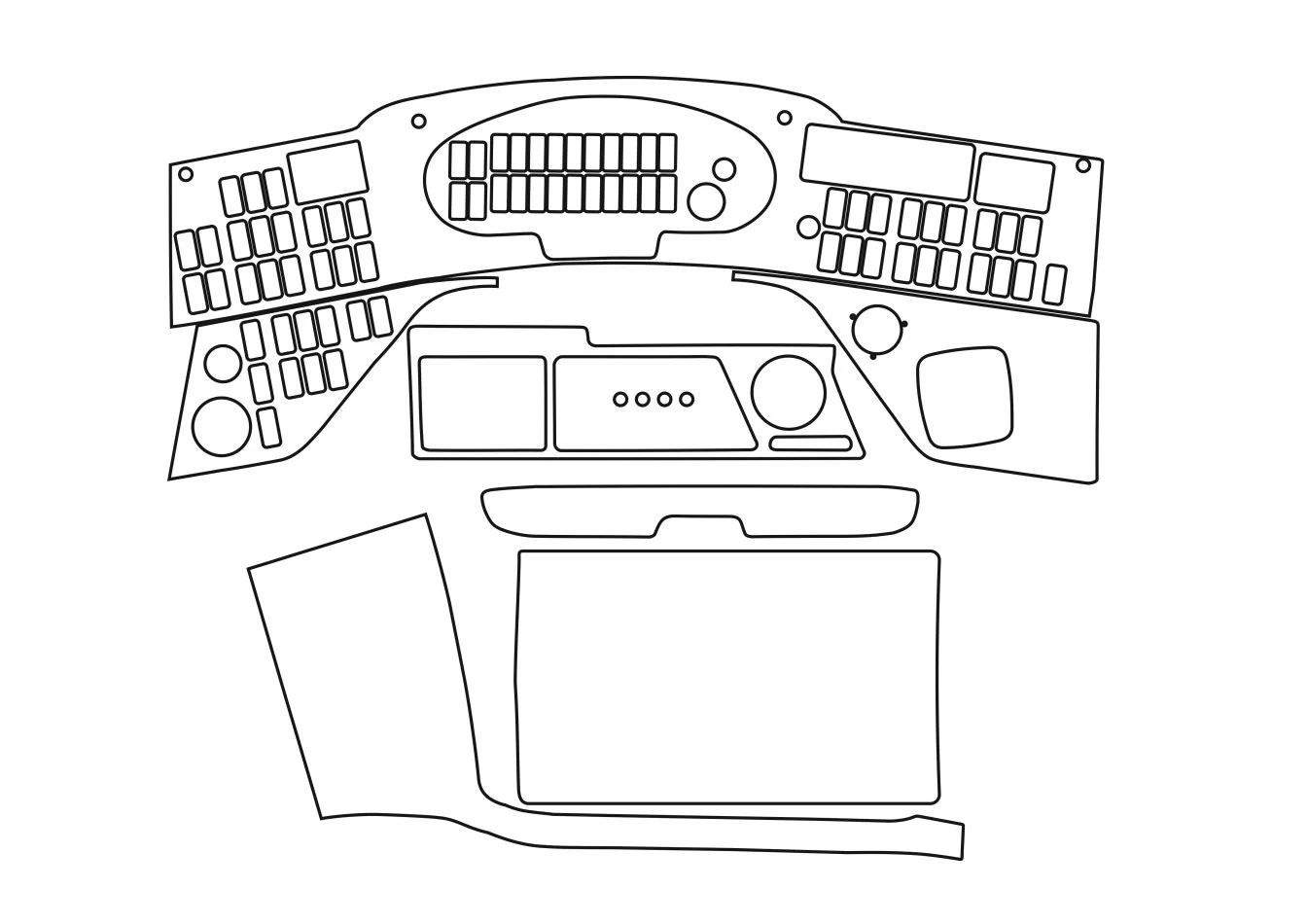 Setra 4-Series 01.2002 3D Interior Dashboard Trim Kit Dash Trim Dekor FULL - 1 - Interior Dash Trim Kit
