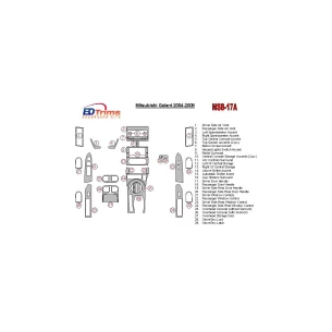 Mitsubishi Galant 2004-2008 With 6 CD Changer Interior BD Dash Trim Kit 2