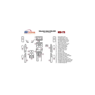 Mitsubishi Galant 2004-2008 With 6 CD Player Interior BD Dash Trim Kit 2