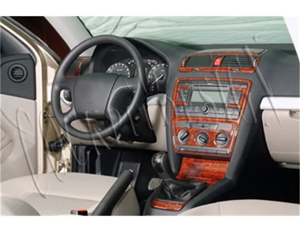 Skoda Octavia A5 1Z 05.04-08.09 3D Interior Dashboard Trim Kit Dash Trim Dekor 15-Parts - 1 - Interior Dash Trim Kit