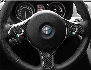 Alfa Romeo Brera 2005-2011 3D Interior Dashboard Trim Kit Dash Trim Dekor 22-Parts - 9 - Interior Dash Trim Kit