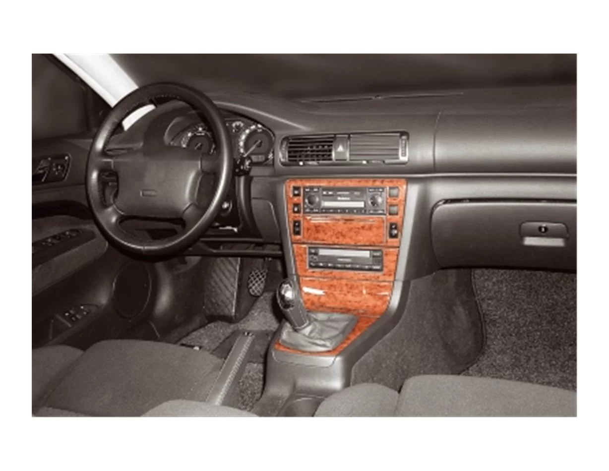 Skoda SuperB 02.02-12.07 3D Interior Dashboard Trim Kit Dash Trim Dekor 6-Parts - 1 - Interior Dash Trim Kit